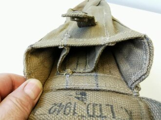 British 1942 dated Sten gun pouch, converted from Lancaster magazine pouch.