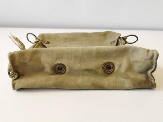 British WWII gas mask carrying bag, used