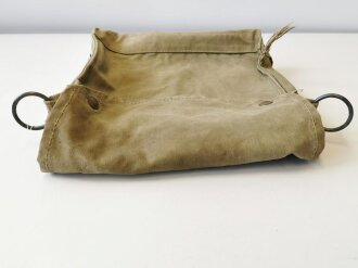 British WWII gas mask carrying bag, used