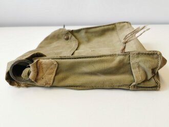 British WWII gas mask carrying bag, used