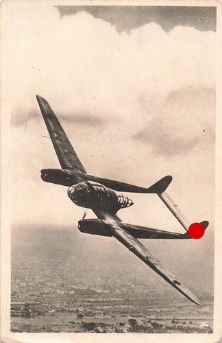 Ansichtskarte "Focke-Wulf Nahaufklärer FW189 mit zwei Argus-Flugmotoren"