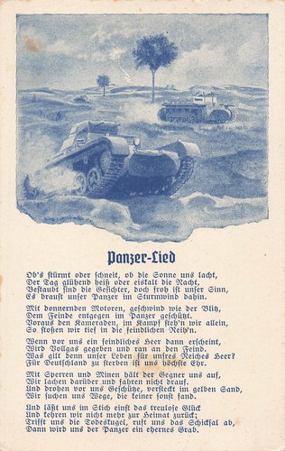 Ansichtskarte "Panzerlied"
