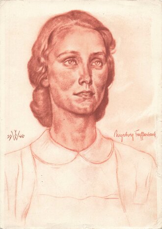 Willrichkarte "Ingeborg Teuffenbach", datiert 1940