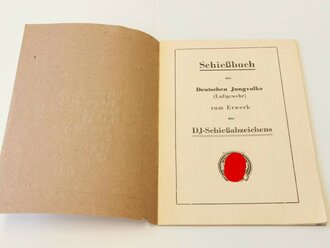 Deutsches Jungvolk, Besitzzeugnis und Schießbuch zum Schießabzeichen eines Angehörigen im Fähnlich 4/708 Speyer