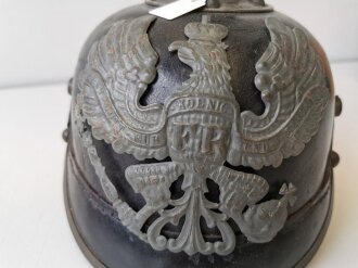 1. Weltkrieg Preußen, Pickelhaube für Mannschaften in gutem Zustand, nicht komplett