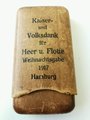 1. Weltkrieg, Pappdose "Kaiser- und Volksdank für Heer und Flotte, Weihnachtsgabe 1917 Hamburg"