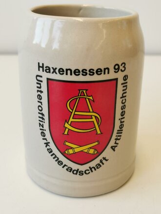 Bierkrug Bundeswehr "Unteroffizierkameradschaft Artillerieschule - Haxenessen 93"