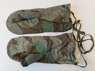 Paar Winter Wendehandschuhe Splittertarn-weiß, wohl ungetragenes Paar