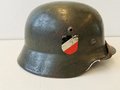 Heer, Stahlhelm Modell 1935. Getragenes, zusammengehöriges Stück in gutem Zustand