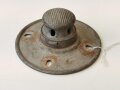 1. Weltkrieg, Teller für die Spitze einer Pickelhaube für Mannschaften, Eisen, original feldgrau lackiert.