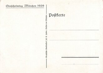 Ansichtskarte " der Stahlhelm 10.Reichsfrontsoldatentag München 1929" Hohlwein Entwurf