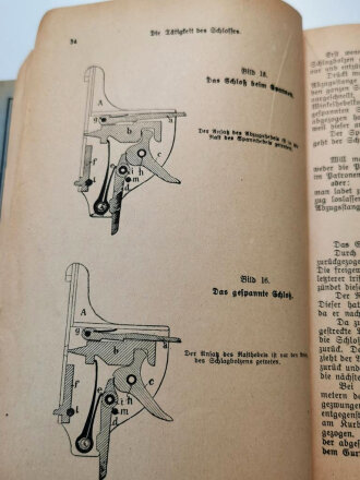 "Das Maschinengewehr 08/15" Berlin 1918 mit 76 Seiten, Einband defekt