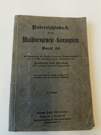 "Unterrichtsbuch für die Maschinengewehr...
