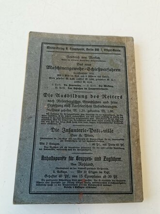 "Unterrichtsbuch für die Maschinengewehr Kompanien Gerät 08" von 1918 mit 272 Seiten