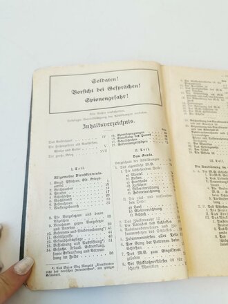 "Unterrichtsbuch für die Maschinengewehr Kompanien Gerät 08" von 1918 mit 272 Seiten