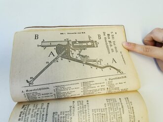 "Unterrichtsbuch für die Maschinengewehr Kompanien Gerät 08" von 1917 mit 256 Seiten