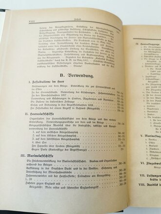 " Die deutschen Luftstreitkräfte im Weltkriege" mit 26 Abbildungen, Berlin 1920 mit 600 Seiten