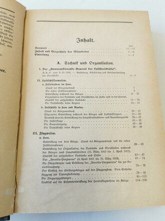 " Die deutschen Luftstreitkräfte im Weltkriege" mit 26 Abbildungen, Berlin 1920 mit 600 Seiten