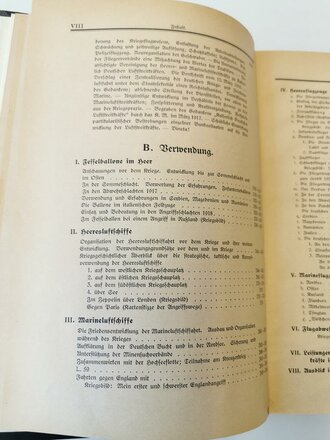 " Die deutschen Luftstreitkräfte im Weltkriege" mit 26 Abbildungen, Berlin 1920 mit 600 Seiten