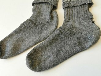 Paar Stricksocken Wehrmacht, stark getragenes Paar