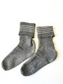 Paar Stricksocken Wehrmacht, stark getragenes Paar