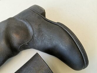 Paar Stiefel für Mannschaften der Wehrmacht . Geschwärzte Kammerstücke einer Flieger Horst Kompanie. Getragenes Paar, Sohlenlänge 31cm