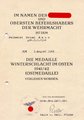 Gruppe Verleihungsurkunden für den Träger des Deutschen Kreuz in Gold Unteroffizier Reimar Ramm, Angehöriger IR/ Gr. 220. Seltener Nachlass eines tapferen Feldwebel.