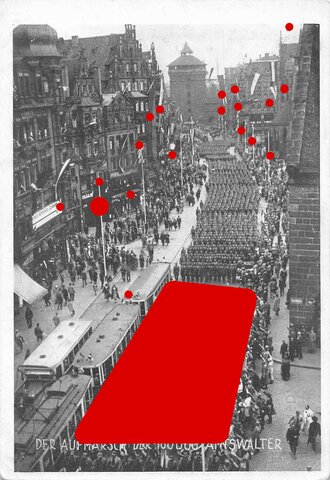 Ansichtskarte " Aufmarsch der 160000 Amtswalter" Reichsparteitag Nürnberg 1933