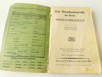 "Der Dienstunterricht im Heere" Ausgabe für den Schützen der MG Kompanie. Komplett, 346 Seiten