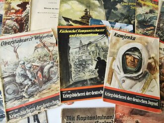 Konvolut "Kriegsbücherei der deutschen Jugend" und Bertelsmann Jugendhefte aus der Zeit des III.Reiches, insgesamt etwa 30 Stück