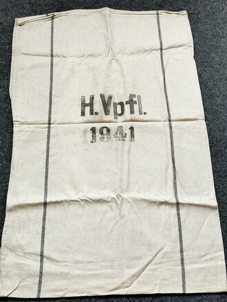 Transportsack für Heeresverpflegung datiert 1941. Angeschmutzt