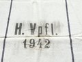 Transportsack für Heeresverpflegung datiert 1942. Angeschmutzt