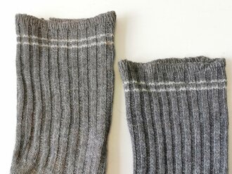 Paar Wollsocken für Angehörige der Wehrmacht. Getragenes Paar