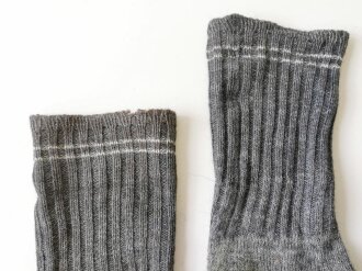 Paar Wollsocken für Angehörige der Wehrmacht. Getragenes Paar