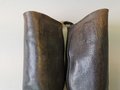 Paar Stiefel für Mannschaften der Wehrmacht. Hohe Ausführung für Kavallerie, die Sporenauflagen in der Zeit entfernt. Sohlenlänge 28,5cm