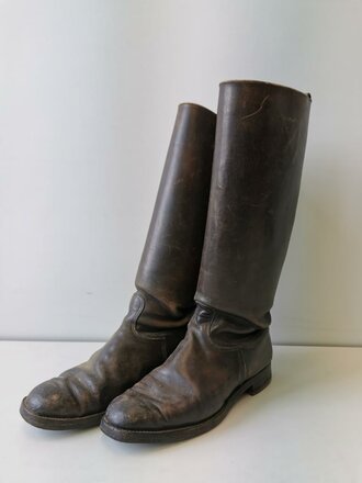 Paar Stiefel für Offiziere der Luftwaffe. Ungeschwärztes Paar, Sohlenlänge 28,5cm. Ungereinigt