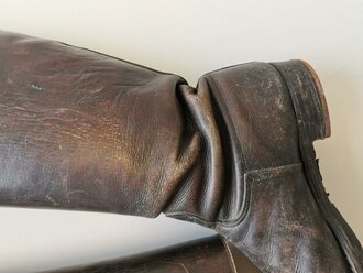 Paar Stiefel für Offiziere der Luftwaffe. Ungeschwärztes Paar, Sohlenlänge 28,5cm. Ungereinigt