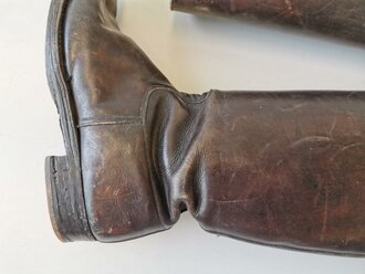 Paar Stiefel für Offiziere der Luftwaffe. Ungeschwärztes Paar, Sohlenlänge 28,5cm. Ungereinigt