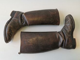 Paar Stiefel für Offiziere der Luftwaffe. Ungeschwärztes Paar, Sohlenlänge 28,5cm. Ungereinigt