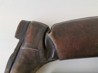 Paar Stiefel für Offiziere der Luftwaffe. Ungeschwärztes Paar, Sohlenlänge 28,5cm. Ungereinigt