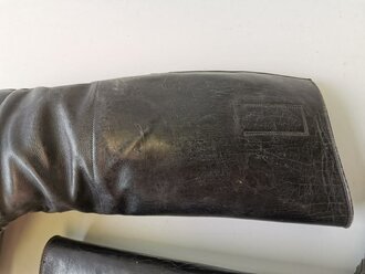 Paar Stiefel für Offiziere der Wehrmacht, ungereinigtes Paar, Sohlenlänge 28,5cm