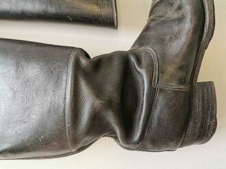 Paar Stiefel für Offiziere der Wehrmacht, ungereinigtes Paar, Sohlenlänge 28,5cm