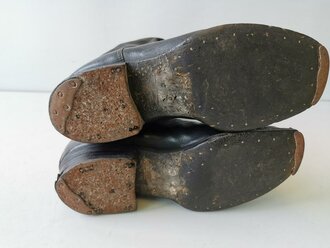 Paar Stiefel für Offiziere der Wehrmacht, ungereinigtes Paar, Sohlenlänge 28,5cm