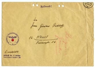 Anerkennungsurkunde und Anschreiben für einen Angehörigen der Hitler Jugend aus Kassel bzgl. seiner Zugehörigkeit zur Luftwaffe als Luftwaffenhelfer, datiert 1944