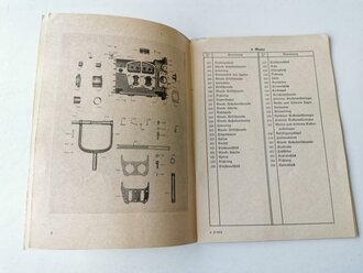 D 525/2 " Sturmbootmotor 39, Ersatzteillsite" von 5.7.40 mit 25 Seiten