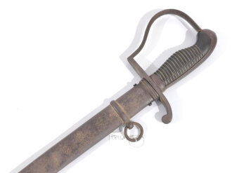 Kaiserreich,  Kavallerie/Artilleriesäbel , Kammerstück  mit Steckrückenschörklinge, Hersteller Weyersberg,Kirschbaum &Co Solingen, Herrschermonogramm W 86 mit Krone