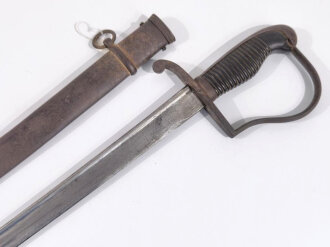 Kaiserreich,  Kavallerie/Artilleriesäbel , Kammerstück  mit Steckrückenschörklinge, Hersteller Weyersberg,Kirschbaum &Co Solingen, Herrschermonogramm W 86 mit Krone
