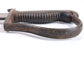 Kaiserreich,  Kavallerie/Artilleriesäbel , Kammerstück  mit Steckrückenschörklinge, Hersteller Weyersberg,Kirschbaum &Co Solingen, Herrschermonogramm W 86 mit Krone