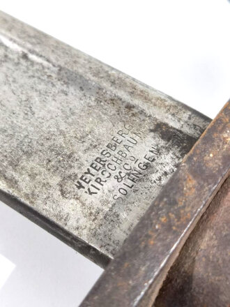 Kaiserreich,  Kavallerie/Artilleriesäbel , Kammerstück  mit Steckrückenschörklinge, Hersteller Weyersberg,Kirschbaum &Co Solingen, Herrschermonogramm W 86 mit Krone