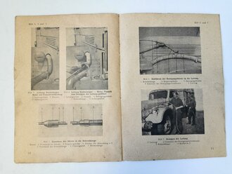 Reinigungsgerät für Gaserzeugeranlagen "Andra Typ H8" der Wehrmacht. Kompletter Satz in zugehörigem Transportkasten, mit "Einbau- und Bedienungsanweisung und Ersatzteilliste von 1944"  Gebraucht.